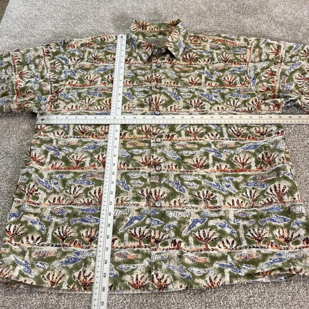 Vintage Territory Ahead Hawaiian Shirt Mens X-Large Tropical Fish Print USA Made - Picture 3 of 5